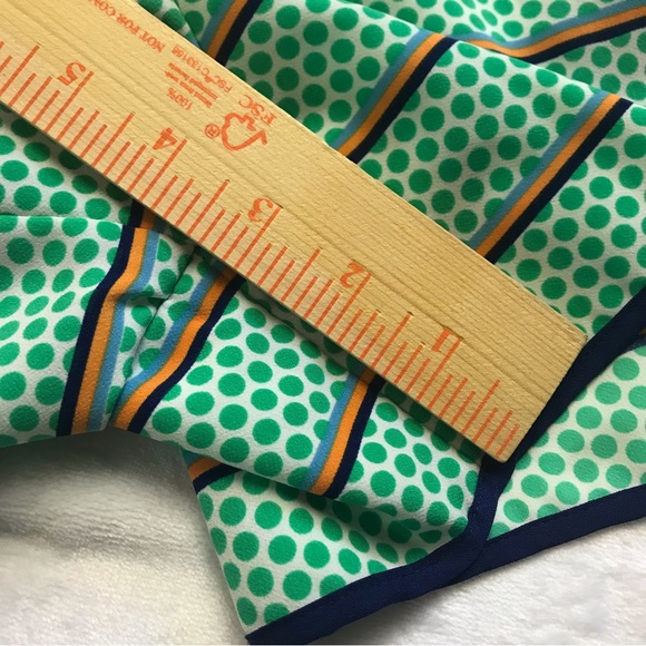 Cremieux Women Beachwear Walking Running Shorts Green Orange Navy Dots Size 2 - Picture 10 of 12